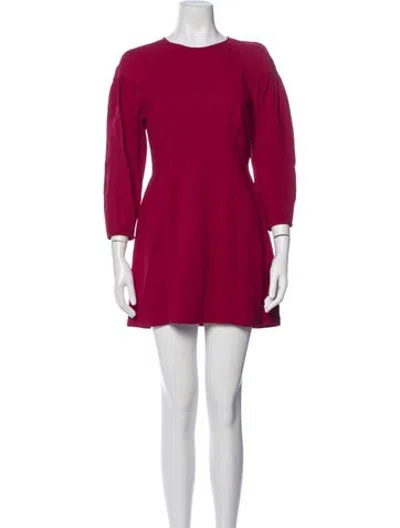 Pre-owned A.l.c Crew Neck Mini Dress In Burgundy
