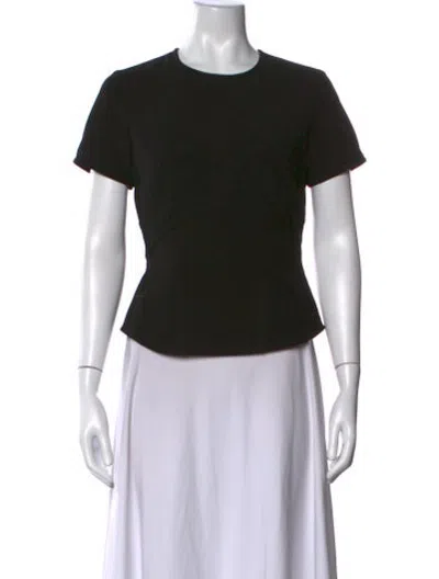 Pre-owned A.l.c Crew Neck Short Sleeve Blouse In Black