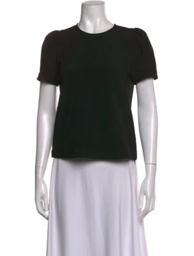 Pre-owned A.l.c Crew Neck Short Sleeve Blouse In Black