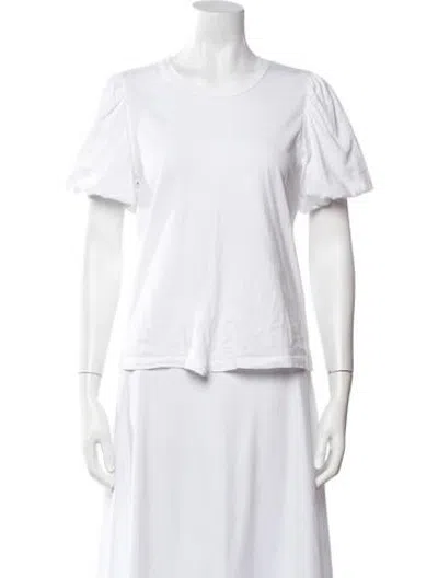 Pre-owned A.l.c Crew Neck Short Sleeve T-shirt In White