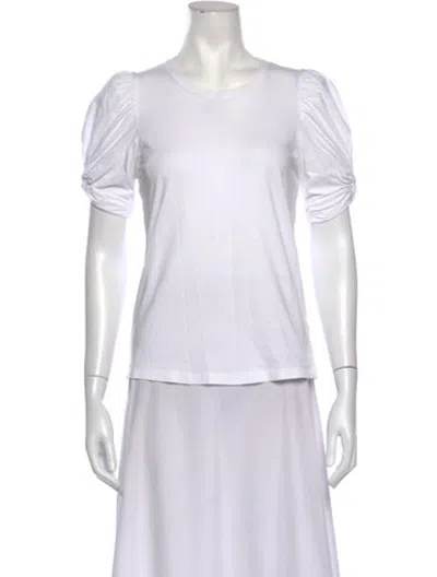 Pre-owned A.l.c Crew Neck Short Sleeve T-shirt In White