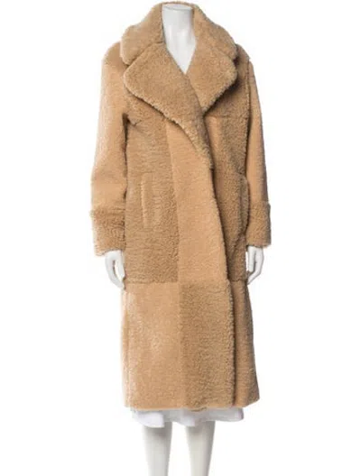 Pre-owned A.l.c Faux Fur Faux Fur Coat In Neutrals