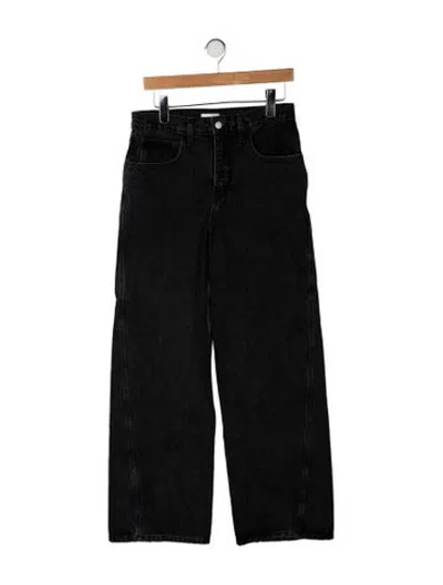 Pre-owned A.l.c High-rise Wide Leg Jeans In Black