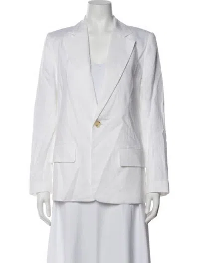 Pre-owned A.l.c Linen Blazer In White