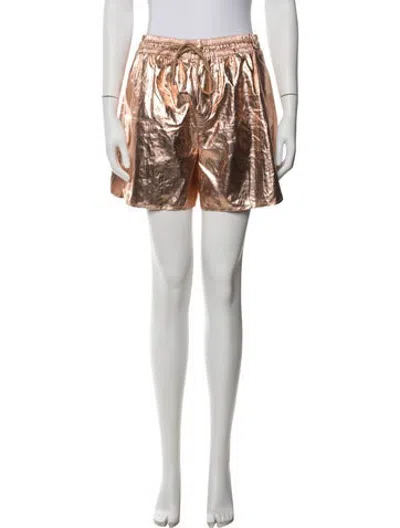 Pre-owned A.l.c Linen Mini Shorts In Metallic/pink