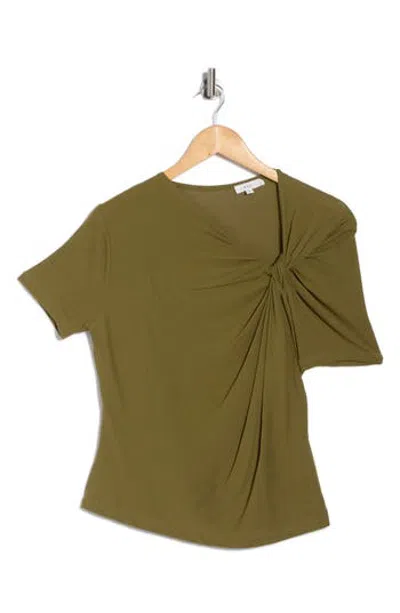 A.l.c . Liz Asymmetric Twist T-shirt In Brown