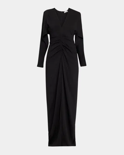 A.l.c Maia Ruched Gown In Black