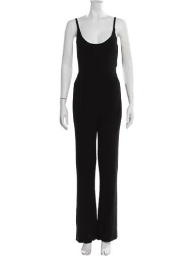 Pre-owned A.l.c Merino Wool Scoop Neck Jumpsuit In Black