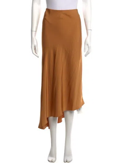 Pre-owned A.l.c Midi Length Skirt In Gold