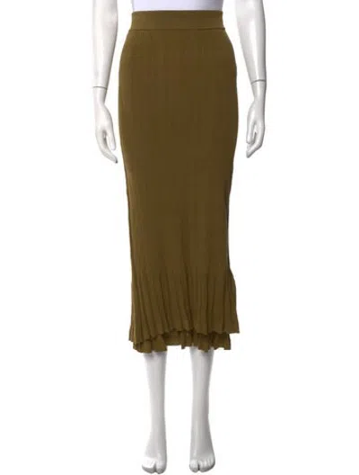 Pre-owned A.l.c Midi Length Skirt In Green