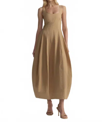 A.l.c Nina Midi Dress In Sand Dune In Brown