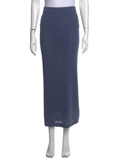 Pre-owned A.l.c Patterned Long Skirt In Blue