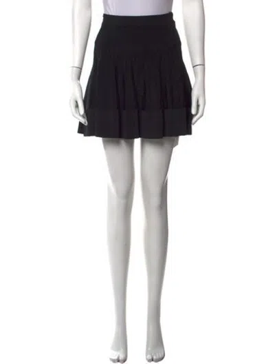 Pre-owned A.l.c Ruffle Embellishment Mini Skirt In Black