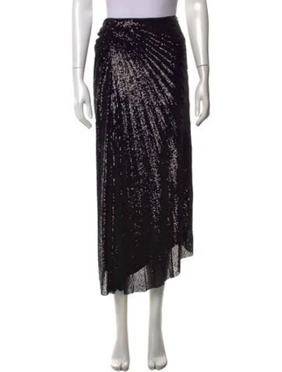 Pre-owned A.l.c Sequin Midi Length Skirt W/ Tags In Black
