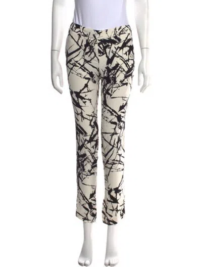 Pre-owned A.l.c Silk Straight Leg Pants In White