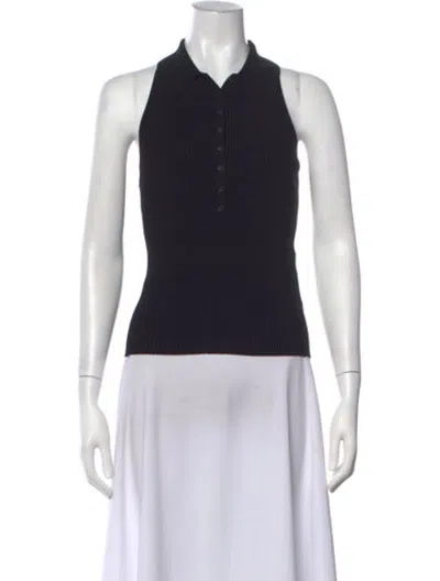 Pre-owned A.l.c Sleeveless Polo In Black