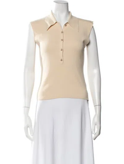 Pre-owned A.l.c Sleeveless Polo In Neutrals