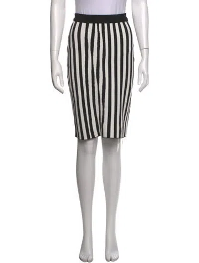 Pre-owned A.l.c Striped Knee-length Skirt In Black