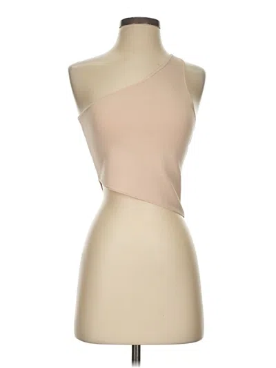 Pre-owned A.l.c Tank Top Tan One Shoulder Neckline Tops