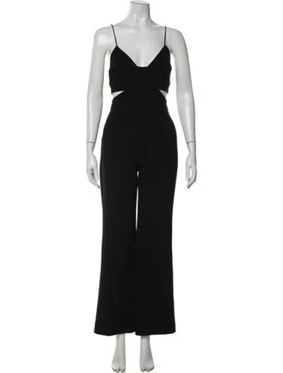 Pre-owned A.l.c V-neck Jumpsuit In Black