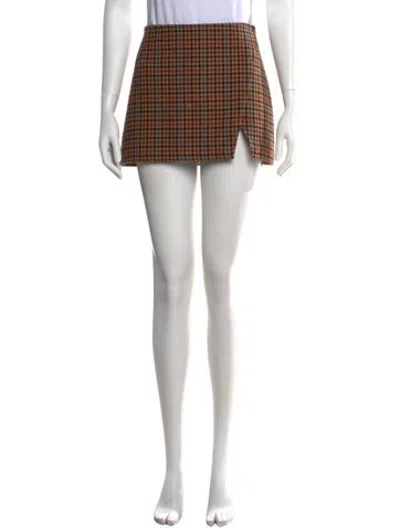 Pre-owned A.l.c Wool Mini Skirt In Neutrals