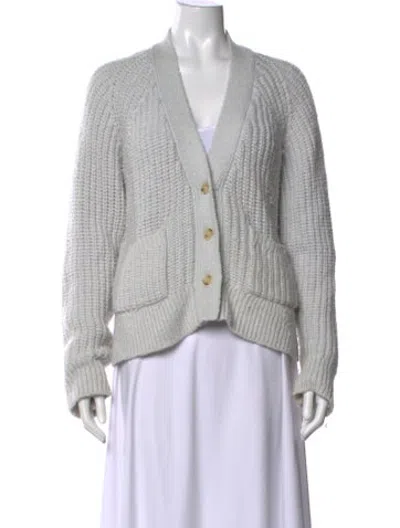 Pre-owned A.l.c Wool Open Front Sweater In Grey