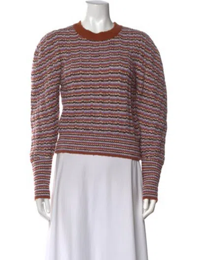 Pre-owned A.l.c Wool Striped Sweater In Purple