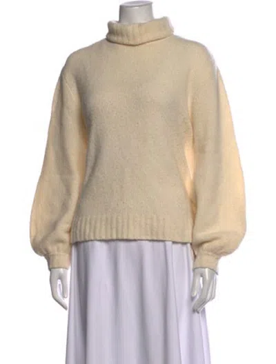 Pre-owned A.l.c Wool Turtleneck Sweater In White