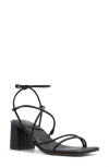 Aldo Harmonni Ankle Strap Sandal In Black Smooth