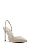 Aldo Shimmy Pointed Toe Slingback Pump In Other Beige