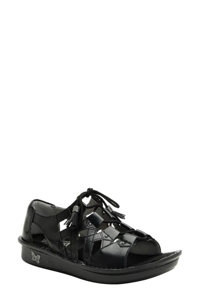 Alegria By Pg Lite Alegria Valerie Wedge Sandal In Noir