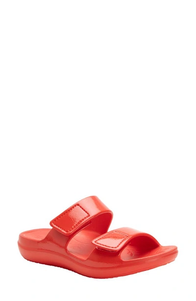 Alegria By Pg Lite Orbyt Slide Sandal In Coral Gloss