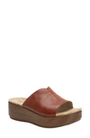 Alegria By Pg Lite Triniti Platform Wedge Slide Sandal In Garnet