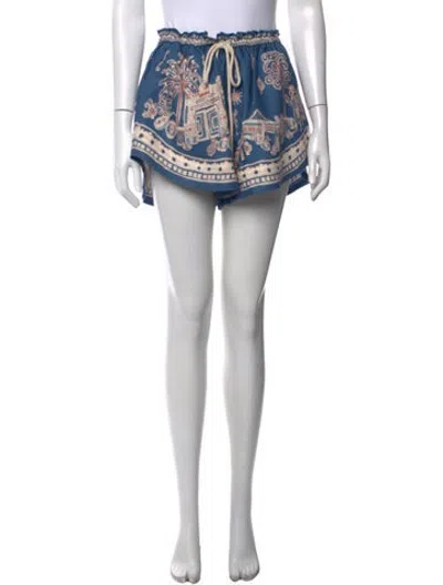 Pre-owned Alemais Acacia Mini Shorts W/ Tags In Blue