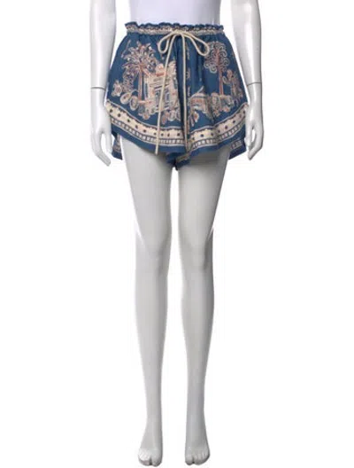 Pre-owned Alemais Acacia Mini Shorts W/ Tags In Blue