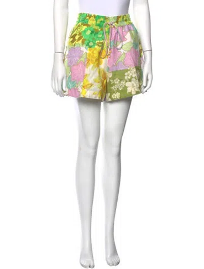 Pre-owned Alemais Linen Mini Shorts In Pink