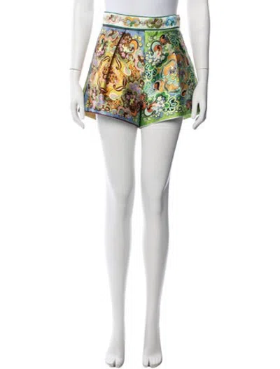 Pre-owned Alemais Paisley Print Mini Shorts In Pink