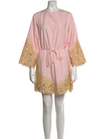 Pre-owned Alemais Patterned Mini Dress In Pink