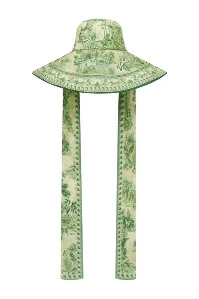 Alemais Women's Sara Wide Brim Tie Sunhat In Green
