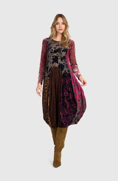 Alembika Heirloom Crew Cocoon Dress In Jewel Multi