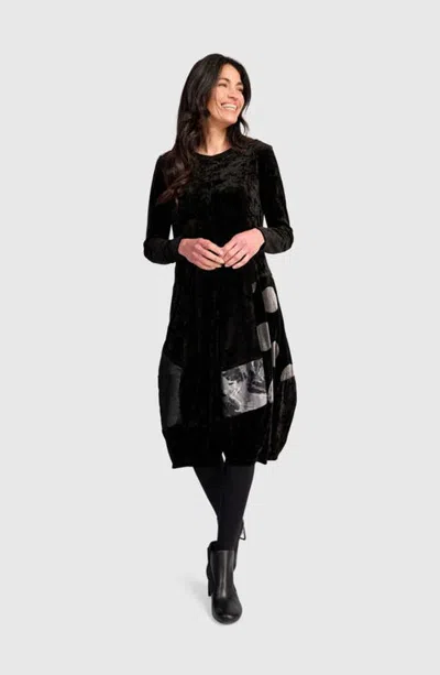 Alembika Mercury Cocoon Dress In Black/silver