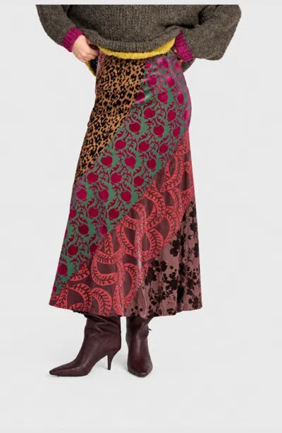 Alembika Reliquary Slim Skirt In Jewel Multi