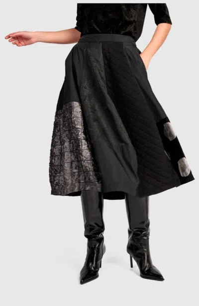 Alembika Spark Bubble Skirt In Silver Mix
