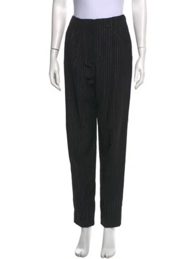 Pre-owned Alessandra Rich Wool Straight Leg Pants In Black