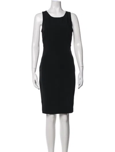 Pre-owned Alessandro Dell'acqua Scoop Neck Knee-length Dress In Black
