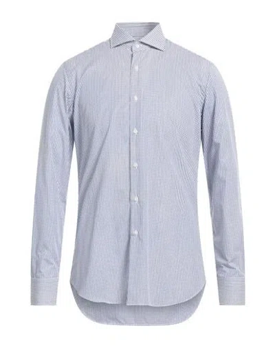 Alessandro Gherardi Man Shirt Midnight Blue Size 16 Cotton
