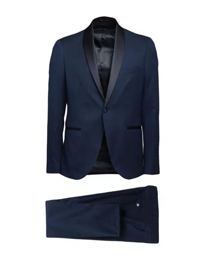 Alessandro Gilles Man Suit Bright Blue Size 42 Wool, Viscose, Elastane