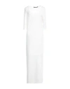 Alessio Bardelle Woman Maxi Dress White Size M Viscose, Nylon, Elastane