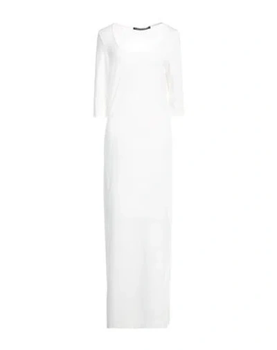 Alessio Bardelle Woman Maxi Dress White Size M Viscose, Nylon, Elastane