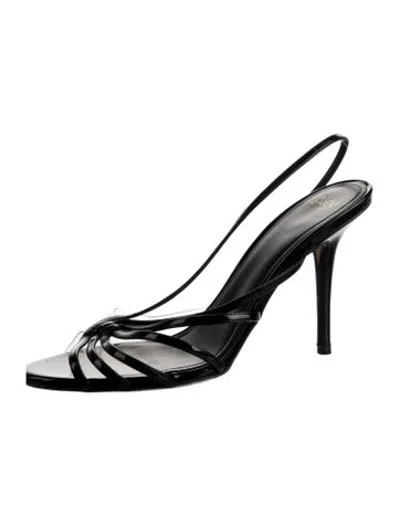 Pre-owned Alevì Patent Leather Sandals In Silver